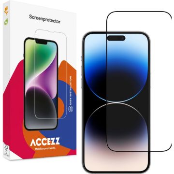 Accezz Gehard Glas Full Cover Screenprotector iPhone 15 Pro