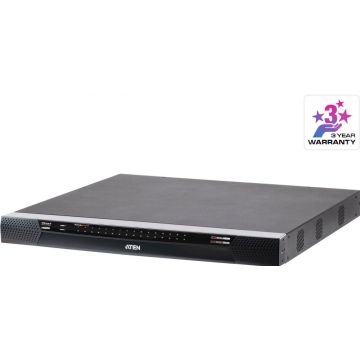 [PREMIUM] 32-Port Cat 5 KVM over IP Switch (1 Local and 1 Remote Access) with USB Peripheral Support Broadcast Mode Panel Array Mode Virtual Media Power/LAN