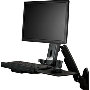 StarTech.com Wand monteerbaar zit-sta bureau werkplek - voor één scherm tot 24"