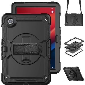 Accezz Rugged Backcover Shoulder Strap Lenovo Tab M11 - Zwart