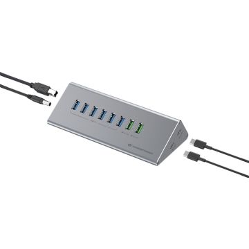 CONCEPTRONIC Dock USB-C->1xUSB-C,6xUSB-A,100WPD o.N.0.37m