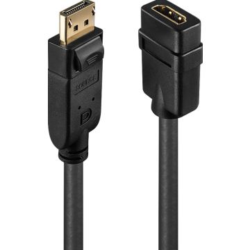 Lindy DisplayPort to HDMI Adapter Cable - Zwart
