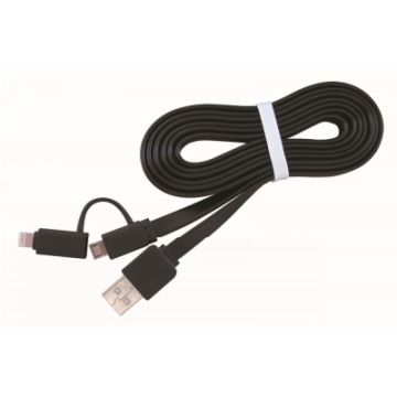 gembird USB-Lade-Kombikabel, zwart, 1 m