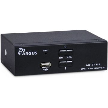 Inter-Tech KVM Switch KVM-AS-21DA Metall