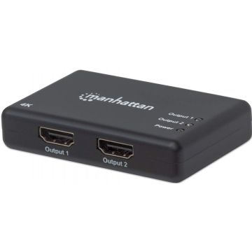 Manhattan 4K 2-Port HDMI-Splitter 4K@30Hz Netzteil zwart
