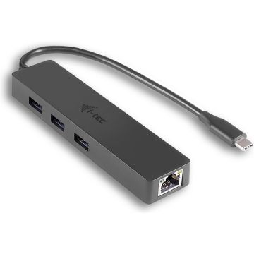 i-Tec USB C Slim 3-port HUB with Gigabit Ethernet adapter - USB hub