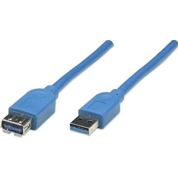 Cable 2m, USB A/USB A, M/FM USB 3.0, blue