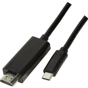 Cable Logilink USB-C to HDMI 1,8m Black 4K, 60Hz, USB 3.2