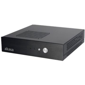 Akasa Cypher Thin-Mini-ITX Gehäuse inkl. 120W Netzteil, OEM - sc