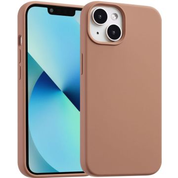 Accezz Liquid Silicone Backcover met MagSafe iPhone 13 Mini - Light Brown