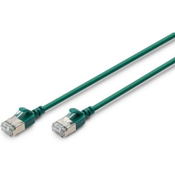 DIGITUS Patchkabel CAT 6A F/FTP Slim 0,50m groen