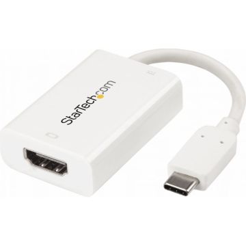 StarTech.com USB-C to HDMI Adapter with Power Delivery - 4K 60Hz UHD- White