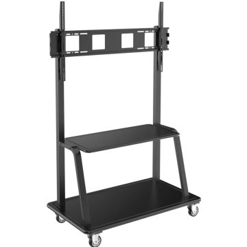 Eaton Tripp Lite Series Heavy-Duty Rolling TV Cart for 60" to 105" Flat-Screen Displays, Locking Casters, Black - Wagen