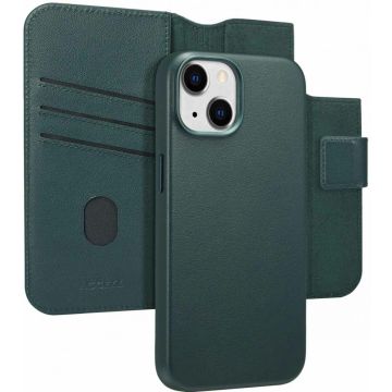 Accezz Leather Bookcase 2-in-1 met MagSafe iPhone 14 - Cedar Green