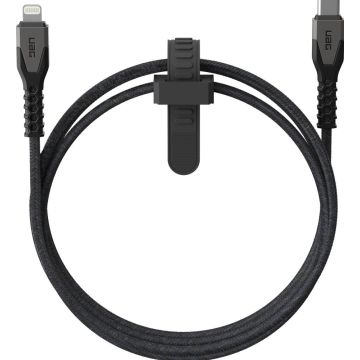 UAG Rugged Charging Cable USB-C to Lightning 5ft- BlackGray - Lightning-kabel