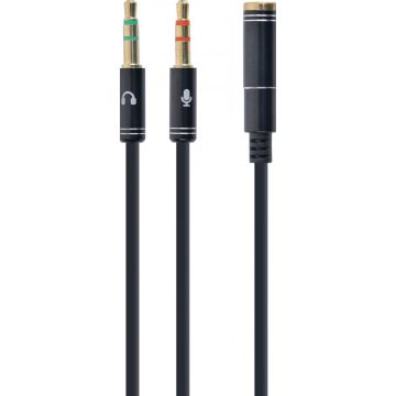 gembird 3,5 mm 4-Pin stekker auf 2x 3.5 mm Stereo-Adapter