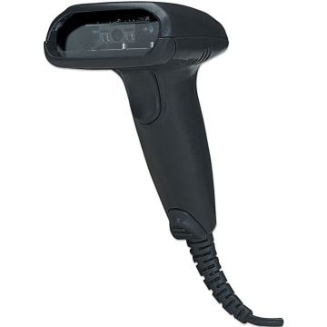 Manhattan Long Range CCD Handheld Barcode Scanner, USB, 500mm Scan Depth, Cable 1.5m, Max Ambient Light 10,000 lux (sunlight), Black, Three Year Warranty, Box - Streepjescodescanner