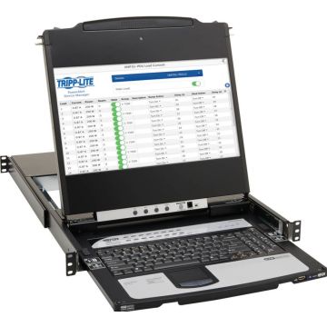 Eaton Tripp Lite Series DisplayPort IP KVM Console Switch 16Port 17in LCD Dual Rail 1URM - KVM-console met KVM-schakelaar