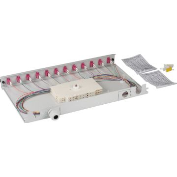 EFB Spleißbox LC 50/125Á OM4 ausziehbar, 24Pigtails abgesetz