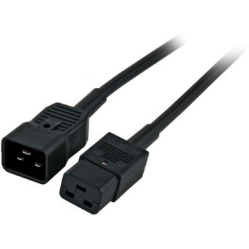Ext. cable C20-19 M-F black 1m