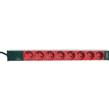 PDU met C14 UPS Steker. Aantal sockets: 8. 1 stk