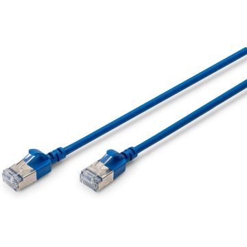 DIGITUS Patchkabel CAT 6A F/FTP Slim 5,00m blauw