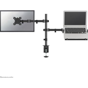 Neomounts FPMA-D550NOTEBOOK Monitorarm met laptophouder 10-32", Klem/doorvoertule, 8 kg, 25,4 cm (10"), 81,3 cm (32"), 100 x 100 mm, Zwart