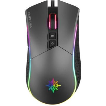 INCA Gaming Maus IMG-GT19 4800 DPI, RGB, 7 Tasten, USB, SW retail