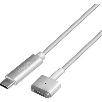 LogiLink USB-C oplaadkabel zu Apple Mag Safe 2charg. 1,8m,silb