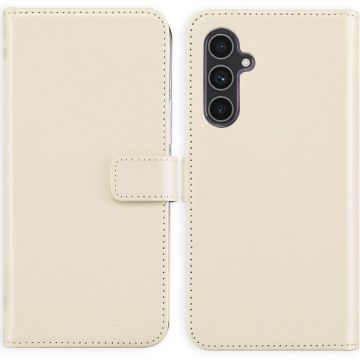 Selencia Echt Lederen Bookcase Samsung Galaxy A54 - Greige