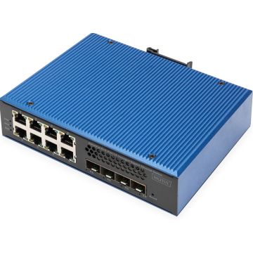 DIGITUS Switch 8 + 4 10G Uplink Port L3 managed Gigabit
