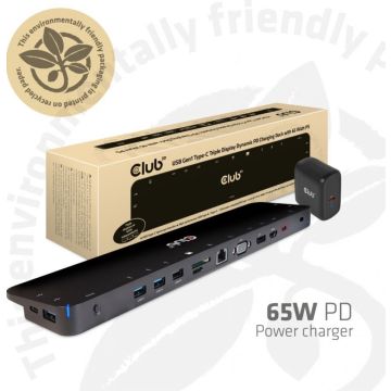 Club 3D Triple Display Dynamic PD Charging Dock - Dockingstation
