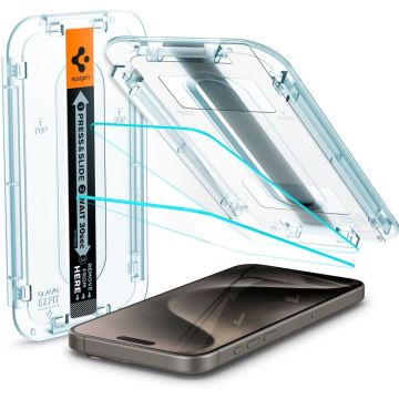 Spigen GLAS.tR EZ Fit - Schermbeschermer voor mobiele telefoon
