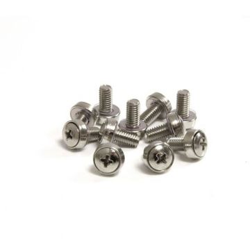 StarTech.com 50 Stuks M6 Montageschroeven voor Serverrack - Schroefkit (pak van 50)