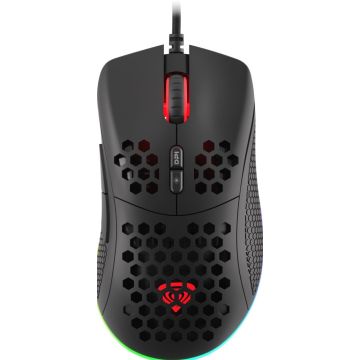 Genesis kabelgeb. Gaming muis KRYPTON 555 RGB zwart