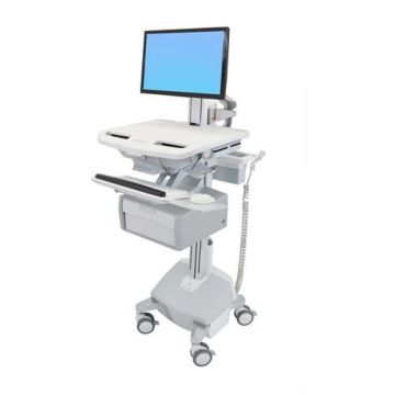 Ergotron StyleView Cart with LCD Pivot, LiFe Powered, 1 Tall Drawer - Wagen