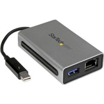 StarTech.com Thunderbolt naar gigabit Ethernet plus USB 3.0 - Thunderbolt-adapter