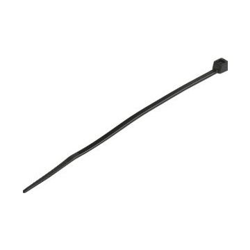 StarTech.com 4"(10cm) Cable Ties, 116"(2mm) wide, 78"(22mm) Bundle Diameter, 18lb(8kg) Tensile Strength, Nylon Self Locking Zip Ties with Curved Tip, 94V-2UL Listed, 100 Pack, Black - Nylon 66 Plastic