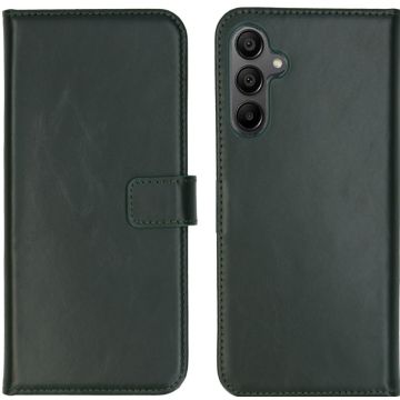 Selencia Echt Lederen Bookcase Samsung Galaxy A15 (5G/4G) - Groen