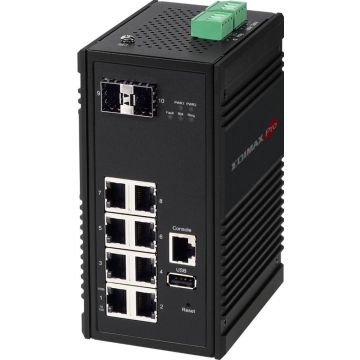 Switch EDIMAX Industrial 8-Port Gigabit Web Managed 2xSFP