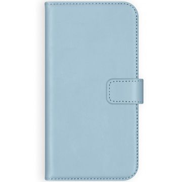 Selencia Echt Lederen Bookcase Samsung Galaxy A51 - Lichtblauw