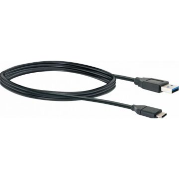 Schwaiger USB 3.1 Kabel, stekker: USB 3.1 1 m, zwart