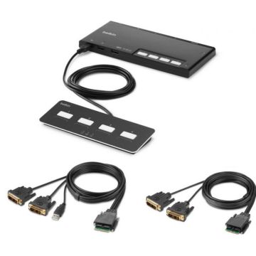 Belkin Modular Secure Dual Head - KVM-schakelaar