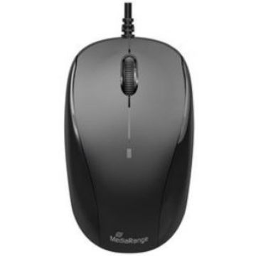 MediaRange muis USB 2.0 3 toetsen, zwart
