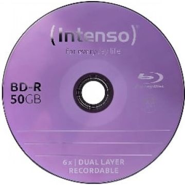 Opt Media BD-R Intenso 25GB 25pcs Cake Box Print 6x Speed, Printable
