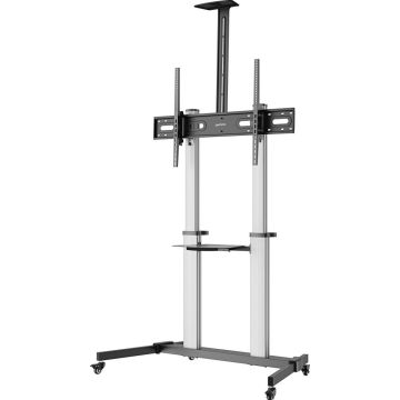 MANHATTAN Aluminium Multimedia TV-houder auf Rollen 60-100" (pallet zending)