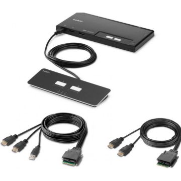 Belkin Modular Secure Dual Head - KVM-schakelaar