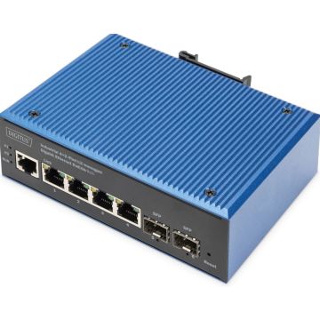 DIGITUS Switch 4+2-Port L2 managed Gigabit Ethernet PoE