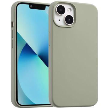 Accezz Liquid Silicone Backcover met MagSafe iPhone 13 Mini - Cooper Green