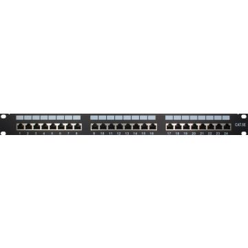 Inter-Tech 19"" Patchpanel Cat.5e STP 24 Port Metall